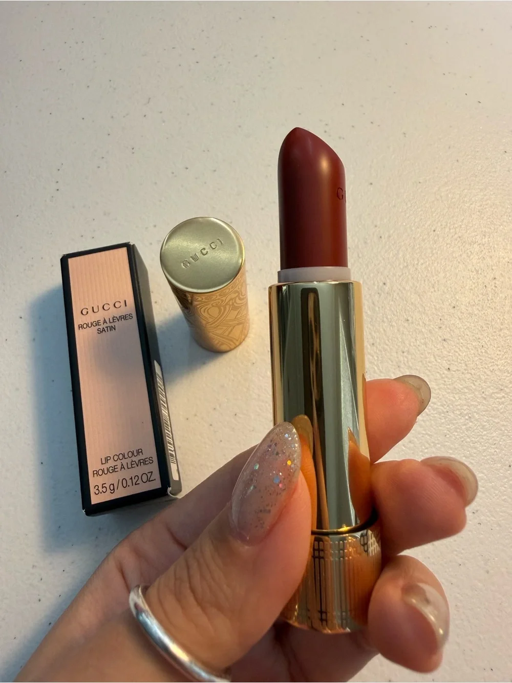 Gucci Rouge à Lèvres Satin Lipstick 505 Janet Rust Brown 3.5g/.12oz